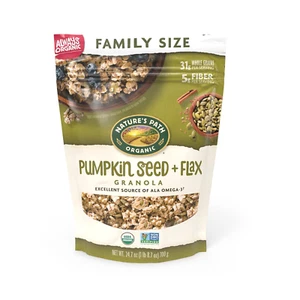 Organic Pumpkin Seed + Flax Granola, 24.7 Oz (Pack of 6), Value Size, Non-Gmo - Picture 1 of 8
