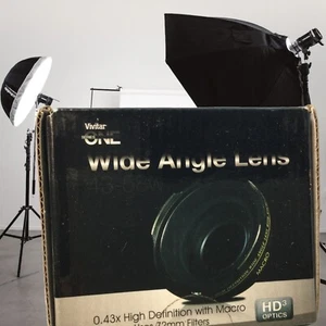 Vivitar HD3 HIGH DEFINITION PRO 0.43x WIDE ANGLE LENS MACRO 58mm Series 1 New - Picture 1 of 4