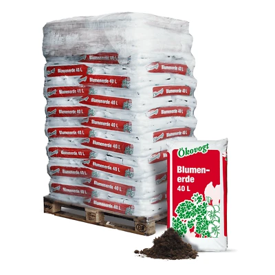 ÖKOVOGT Palette 54×40 l 2160 l Blumenerde – Pflanzerde | Gartenerde Universalerde Torf