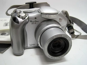 Canon PowerShot S1 IS 10x Optical Zoom Camera 3.2 MP w/4GB CF Card - Picture 1 of 6