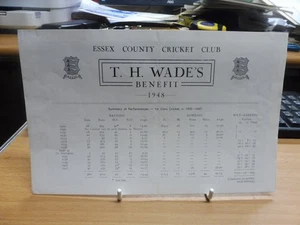 T.H.Wade (Essex) Benefit Pamphlet 1948 - Picture 1 of 3