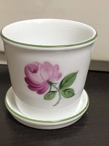 Augarten Wien vaso fioriera in porcellana rosa viennese - Foto 1 di 12