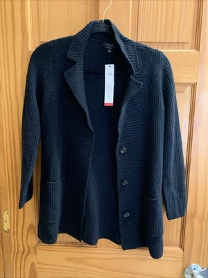Talbots Pure Cashmere Three Button Cardigan Size P Black NWT - Image 1 of 4