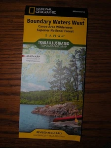 BOUNDARY WATERS WEST [CANOE AREA WILDERNESS, SUPERIOR By National Geographic MAP - Picture 1 of 9