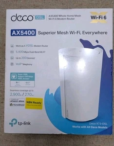 TP-LINK Deco X73-DSL AX5400 VDSL 6 Modem Router VOIP USB 3 Whole Home Mesh WiFi - Picture 1 of 2