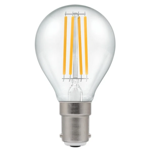 Crompton LED  Round Clear Dimmable 4.2W 4000K SBC - Image 1 of 1