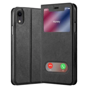 Case for Apple iPhone XR Phone Cover Protection Window Book Wallet - Photo 1 sur 37