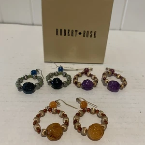 "Lote de 3 pendientes colgantes Robert Rose vintage de 2""" - Imagen 1 de 10