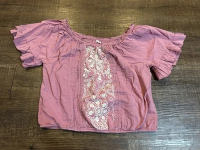 Top bordado rosa Maurices Cottage Core para mujer talla grande Foto 1 de 4