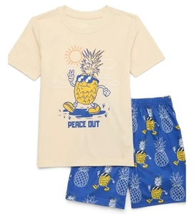 NEW boy's Wonder Nation Short Sleeve Tee & Shorts Pajama Set, (XS 4/5) - Picture 1 of 1