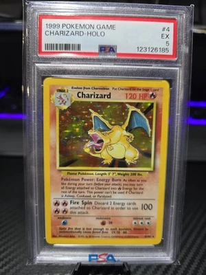 Pokemon TCG Charizard Base Set 2 Holo Rare Card 4/130 PSA 5 - Image 1 of 2