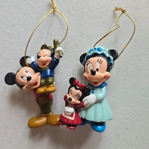 Vintage Mickey's Christmas Carol Ornament Pair From 1992 - Picture 1 of 6