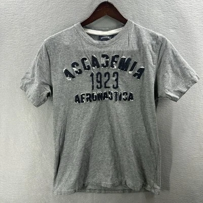 Aeronautica Militare Academia Para Hombres Mediano Bordado Desgastado Preppy Logo Foto 1 de 4