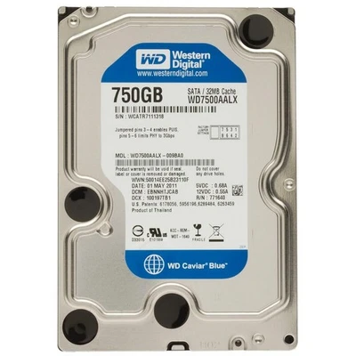 WD Hard Disk HDD 750GB 3.5" SATA Desktop Refurbished - Image 1 of 2