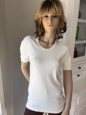 Women's Sweater Germany Made Gesundheitswasche MIT 42% Angora 30% Wool S-M Ivory - Image 1 of 4