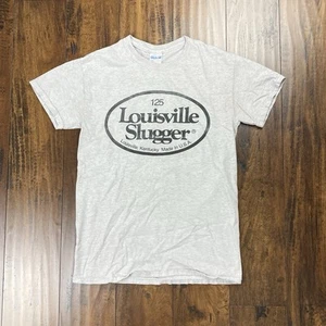 LOUISVILLE SLUGGER Men’s Shirt Gray Vintage Baseball Size SMALL - Picture 1 of 6
