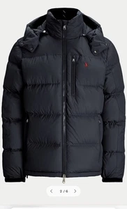 POLO RALPH LAUREN BLACK GORHAM DOWN PUFFER JACKET SIZE M NWT $348 - Picture 1 of 10