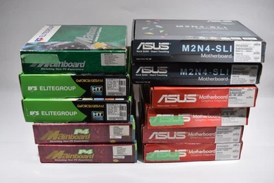 LOT of 11 New Old Stock Socket AM2/478B/939 Motherboards *See Desc* - Image 1 of 4