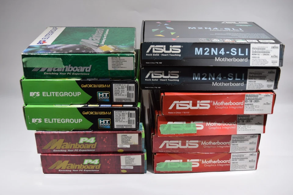 LOT of 11 New Old Stock Socket AM2/478B/939 Motherboards *See Desc* - Image 1 of 4