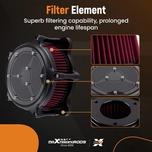 Filtro de admisión de filtro de aire rojo para Harley Softail FLSTNSE FLSTSE 11-2017 aluminio - Imagen 1 de 13