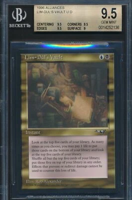 Alliances Lim-Dul's Vault BGS 9.5 Graded Magic MTG (2136) - Image 1 of 3