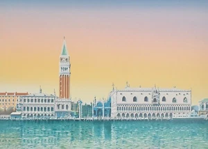 Daniel Sciora - Estampa Original - Litografía -Venecia, Plaza St Marc - Imagen 1 de 4