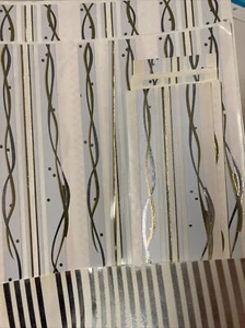 Lote 14 Líneas Diseño Mrs Grossman Vintage Pegatinas Hojas Fiesta Año Nuevo Dorado - Imagen 1 de 6