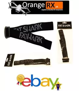 Occhiali FatShark FPV cinturino testa nera con nuovo logo squalo grasso aereo drone RC Regno Unito - Foto 1 di 7