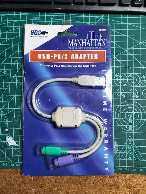 Adattatore da tastiera e mouse con interfaccia PS2 a USB Pc Windows - Immagine 1 di 1