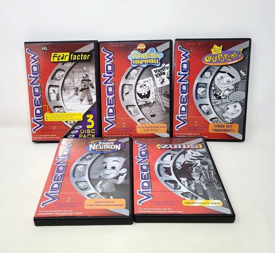Video Now Fear Factory Jimmy Neutron Spongebob Zoids Odd Parents Lot of 5 - Image 1 of 4