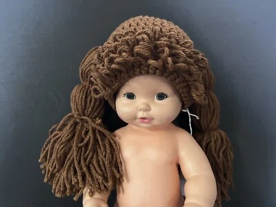 Peluca de repollo tejida recién nacido foto sombrero gorra bebé muñeca reemplazo de pelo disfraz utilería Foto 1 de 4