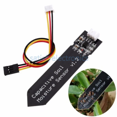 2PCS  Analog Capacitive Soil Moisture Sensor V1.2 Corrosion Resistant + Cable F - Image 1 of 4