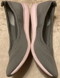 Cole Haan 2. Zerogrand grau/hellrosa Strick-Ballerinas Damengröße 8 Absatzschutz - Bild 1 von 12