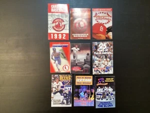 Lot of 9 St. Louis Cardinals  St. Louis Blues Pocket Schedules 1992-1997 - Picture 1 of 19