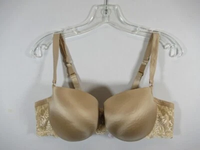 Cacique Satin & Lace Bra 42C Beige Underwire - Image 1 of 4