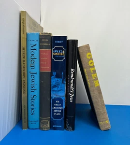 Jewish Book Lot of 6 Painting Manuscript Art Rembrandt Golem Plays Literature - Picture 1 of 24