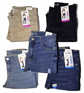 New Lot Of 5 JORDACHE GIRLS JEANS Sz 16 Bootcut SKINNY BLUE Button Zipper Snap - Picture 1 of 19