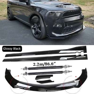 Front Bumper Spoiler Body Kit /Side Skirt/Strut Glossy Black For Dodge Durango S Foto 1 de 4