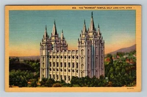 Salt Lake City UT-Utah, Mormon Temple Square, c1951 cartolina ricordo d'epoca - Foto 1 di 2
