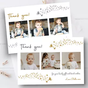 Personalisierte Foto Dankeskarten Baby Junge oder Mädchen • Geburtstag • Taufe x10 - Bild 1 von 12