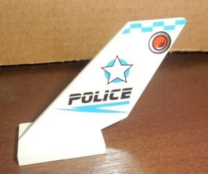 LEGO Tail FIN Shuttle with White Star and POLICE Pattern REPLACEMENT PART #6239 - Picture 1 of 3
