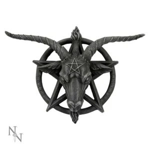 Placa de pared pentagrama de Dios de Cabra Cabeza de Baphomet Némesis Now - Imagen 1 de 2