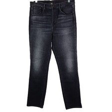 3X1 NYC Straight Authentic Skinny High-Rise Jeans Raven Knight Black Size 32