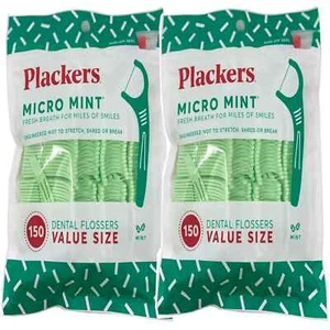 300 Counts Plackers Micro Mint Dental Floss Teeth ToothPick Oral Care Flossers - Picture 1 of 9