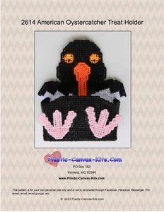 American Oystercatcher Treat Holder- Plastic Canvas Pattern or Kit - Picture 1 of 1
