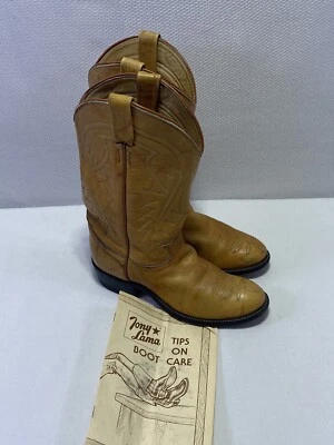 Bota Tony Lama Vintage Estilo 1241 Talla 4 1/2 D - Mujer/Niño Con Folleto Foto 1 de 4