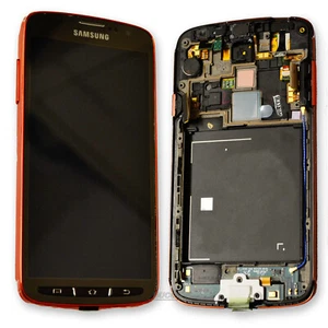 Original Display Samsung Galaxy S4 Active i9295 mit Rahmen und vielen Inhalt rot - Bild 1 von 1