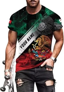 Personalized Name Mexican Shirts for Men, Customized Mexico Shirts for Men, Mexi - Picture 1 of 4