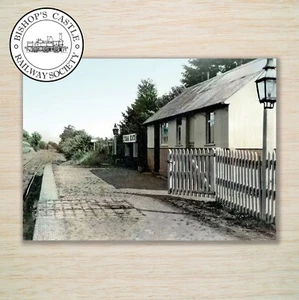 Tarjeta de estación de tren vintage del día del padre de la foto Lydham Heath Railway Station - Imagen 1 de 8