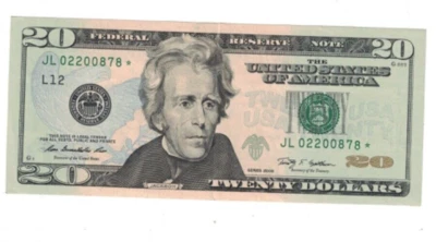 US Banknotes $20 Dollars 2009 Replacement Note “ L12 - San Francisco“ VG-VF.#588 - Image 1 of 2